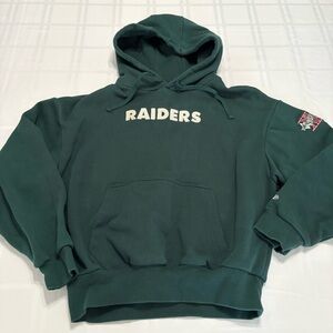Las Vegas Raiders NFL New Era Green Sweatshirt Hoodie Womens Large Raider Nation